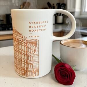 Starbucks Reserve Roastery Chicago White Mug 10oz EUC